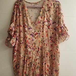 Anthropologie Floral Print Top